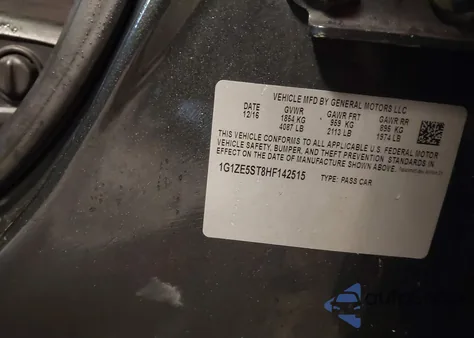 2017 Chevrolet Malibu 1Lt from USA, damaged, VIN 1G1ZE5ST8HF142515